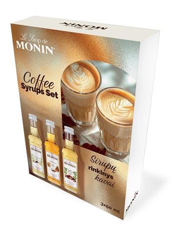 Monin sirupų rinkinys kavai, 3x50ml