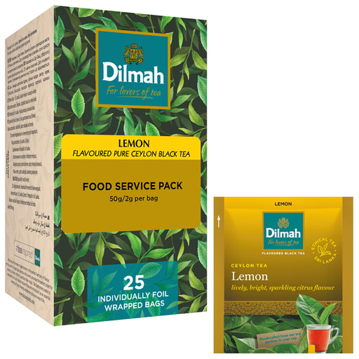 DILMAH juodoji Ceilono arbata Lemon, 25 pakeliai