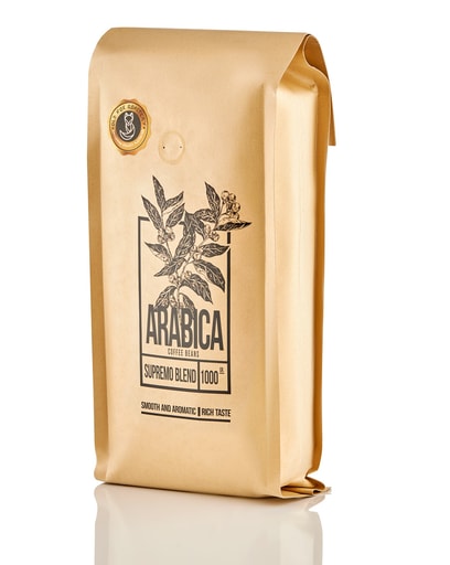 Supremo Blend 100% Arabica kavos pupelės 1kg.