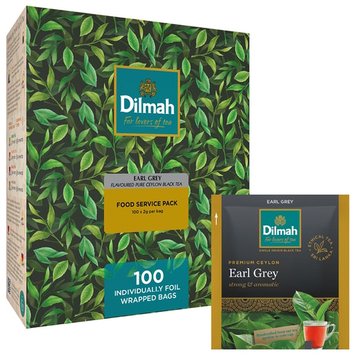 DILMAH Juodoji arbata Earl Grey 100 pakelių, 200 g