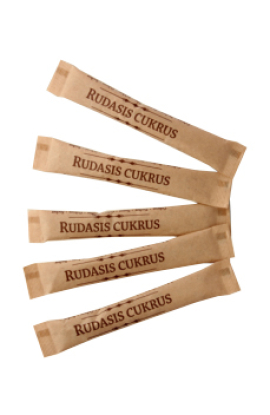 Smulkus rudas cukrus 5g x 400 vnt