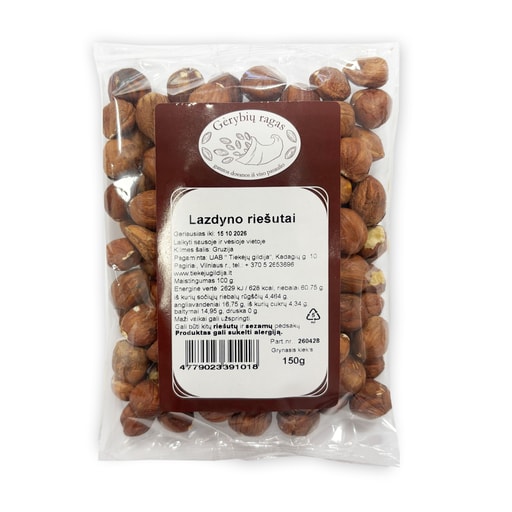 Lazdyno riešutai, 150 g