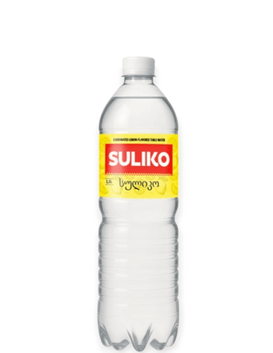 SULIKO 1,5 l Gazuotas citrinų skonio stalo vanduo