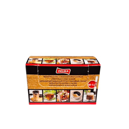 Rudas cukranendrių cukrus Delika 40x5g