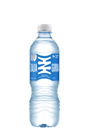 Natūralus mineralinis vanduo ŽALIA GIRIA, negazuotas, 0,5 L