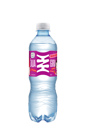 Braškių skonio lengvai gazuotas vanduo ŽALIA GIRIA Kakė Makė, 0,5 L