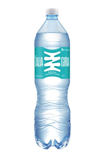 Lengvai gazuotas natūralus mineralinis vanduo ŽALIA GIRIA, 1,5 L