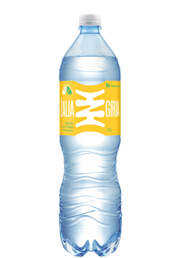 Citrinų ir žaliųjų citrinų skonio gazuotas vanduo ŽALIA GIRIA, 1,5 L