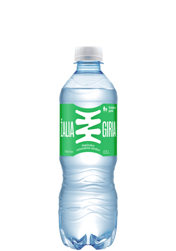 Natūralus mineralinis vanduo ŽALIA GIRIA, gazuotas, 0,5 L